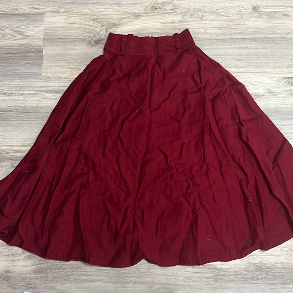 Pinup Girl Clothing / Pinup Couture Circle Skirt XS Burgundy